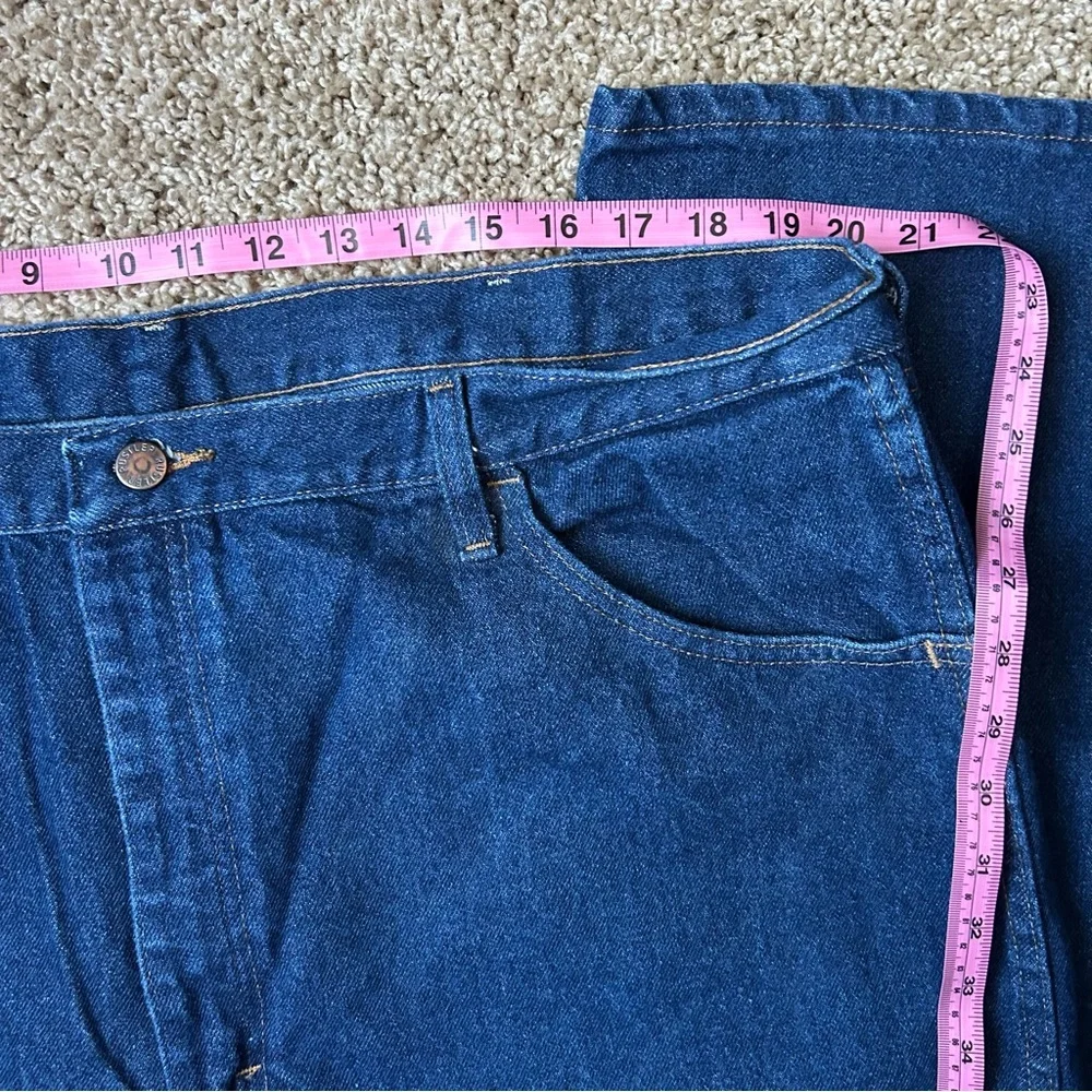 Men’s Rustler Dark Wash Denim Regular Fit Jeans Size 42x32 |C65 - Picture 6 of 12